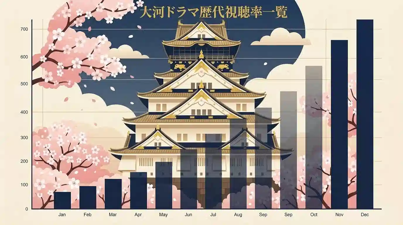 大河ドラマ歴代視聴率一覧【2026年最新】全63作のランキングと推移まとめ